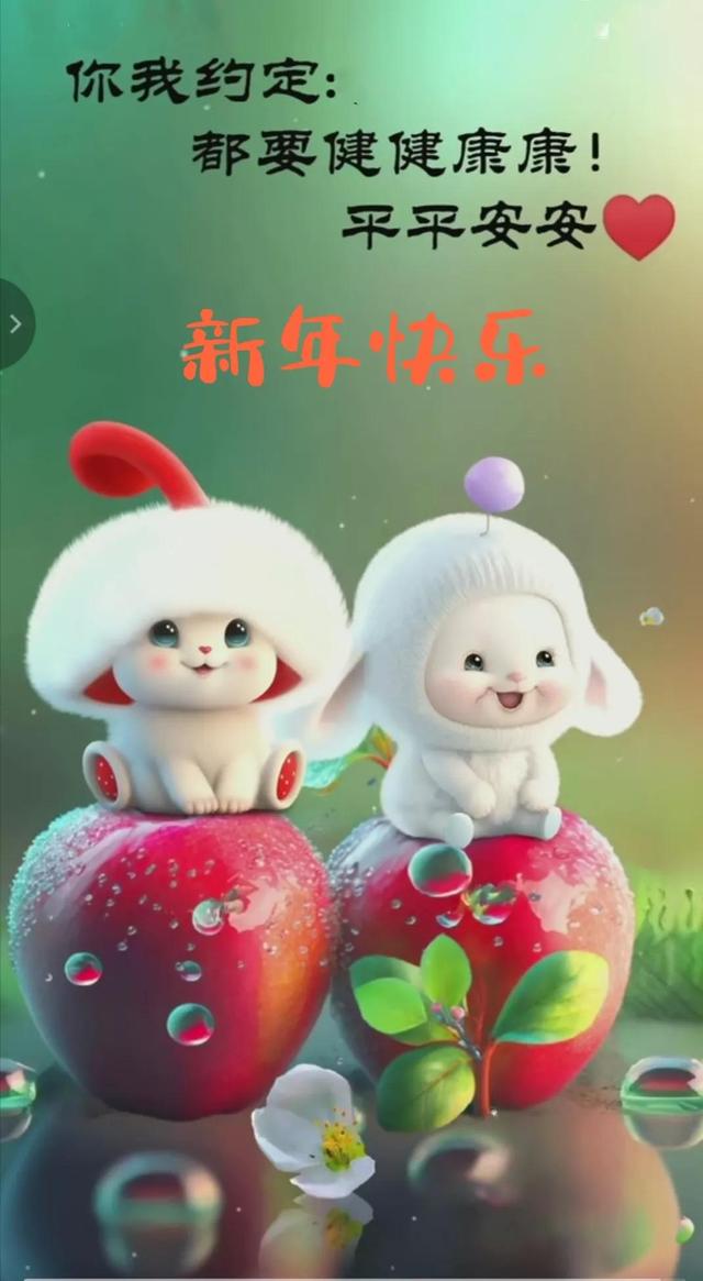 新年快乐的图片，新年快乐发朋友圈图片（藏头诗《新年快乐》）