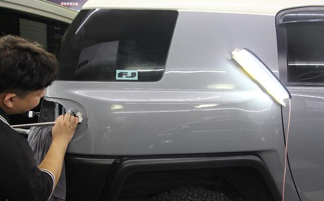 fj酷路泽改装，记丰田FJ 酷路泽小穿越改装（FJ酷路泽汽车凹陷修复）