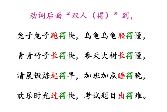 的得地的区别及用法及口诀表，的地得的区别和用法口诀（三个字的区别和用法。家长收藏吧）