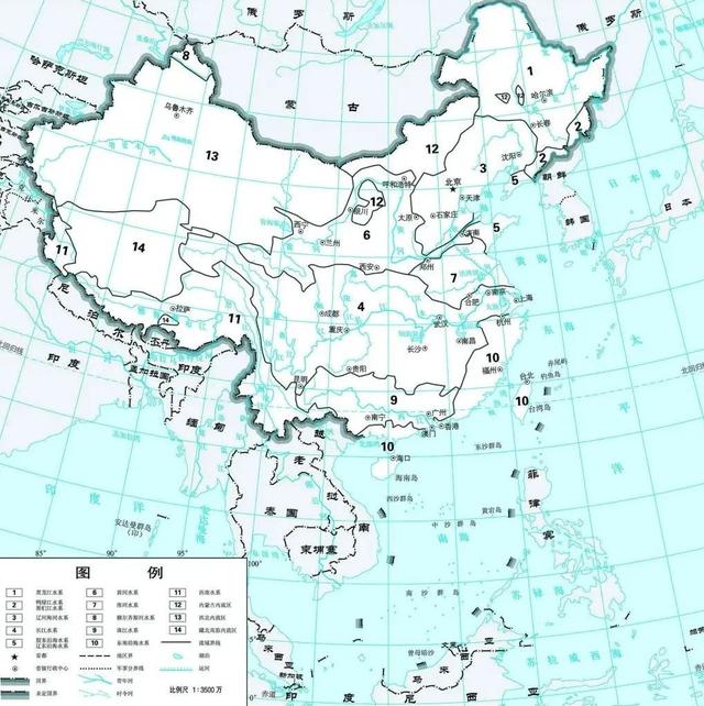 中国地理区域划分，中国地理行政级别划分（36条中国地理界线）