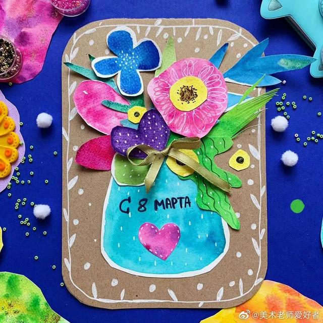 7-12岁儿童手工画，童真动物绘