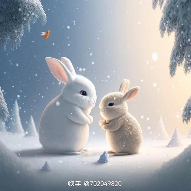 可爱兔子动漫头像情头，小兔兔的情侣头像上线了