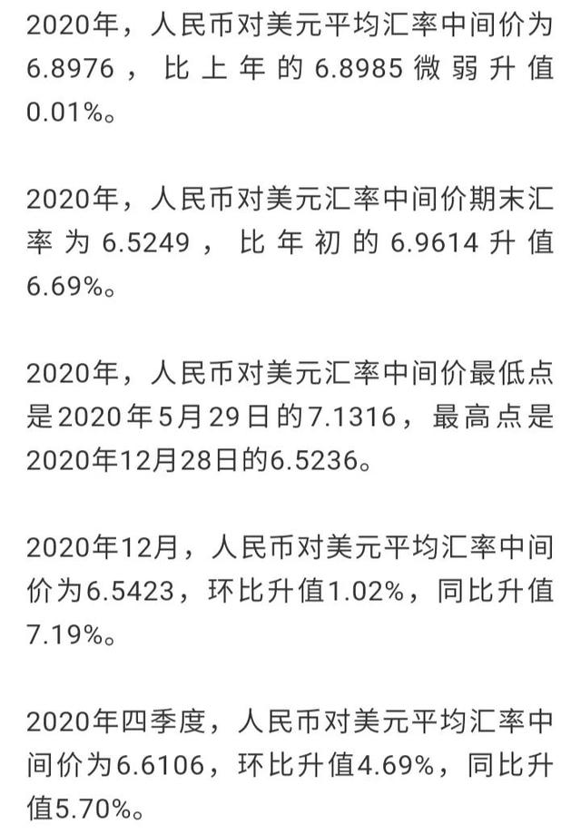 2021年人民币对美元平均汇率（2021年人民币对美元平均汇率同比升值6.92%）