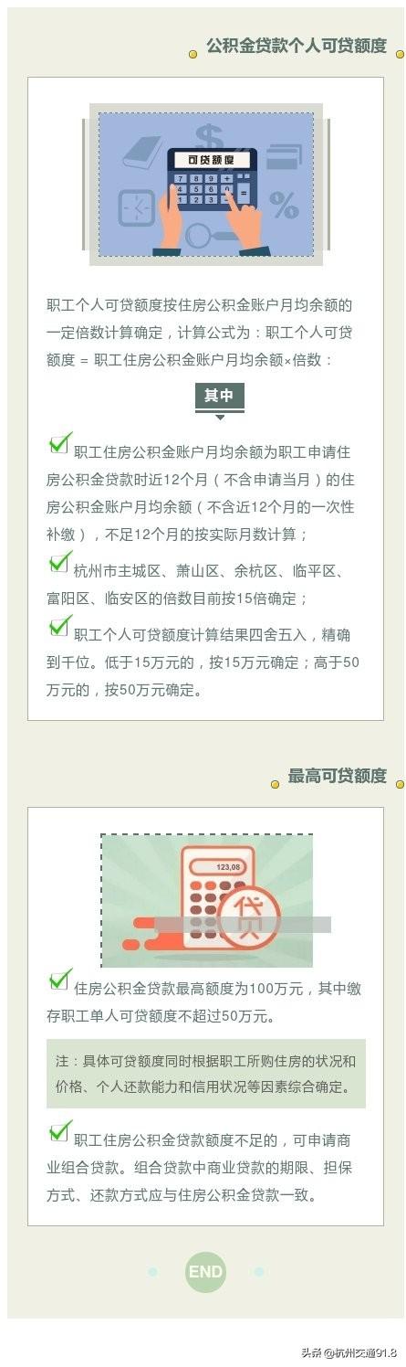 杭州公积金贷款额度怎么计算，官方政策如下（#申请公积金贷款可贷额度如何确定#）