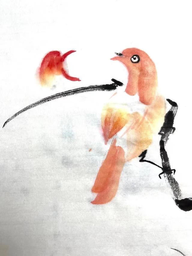 简单的鸟怎么画，如何画简易的小鸟（画家刘华：鸟的画法）