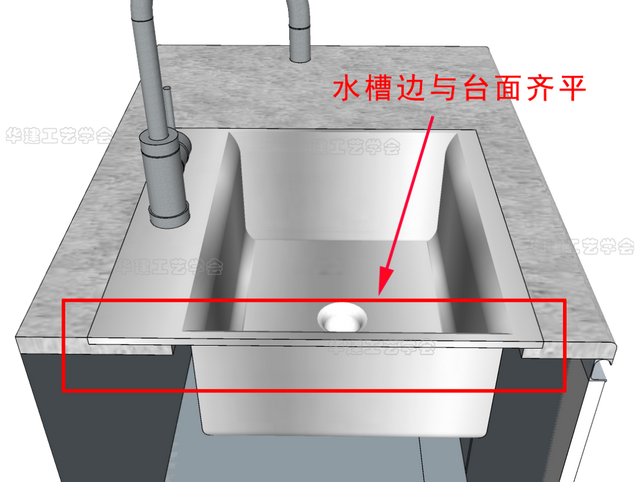 水槽安装步骤方法，水槽安装位置图片（橱柜水槽安装工艺HJSJ-2022）
