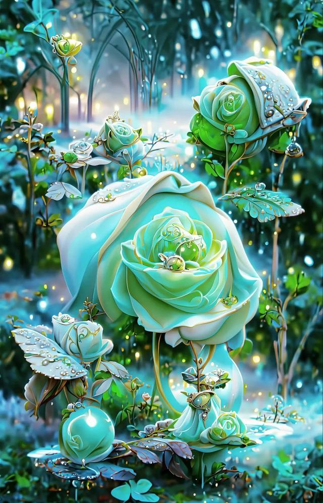 绿玫瑰花语是什么，绿玫瑰代表什么绿玫瑰花语是什么（绿色玫瑰～不老的爱情）