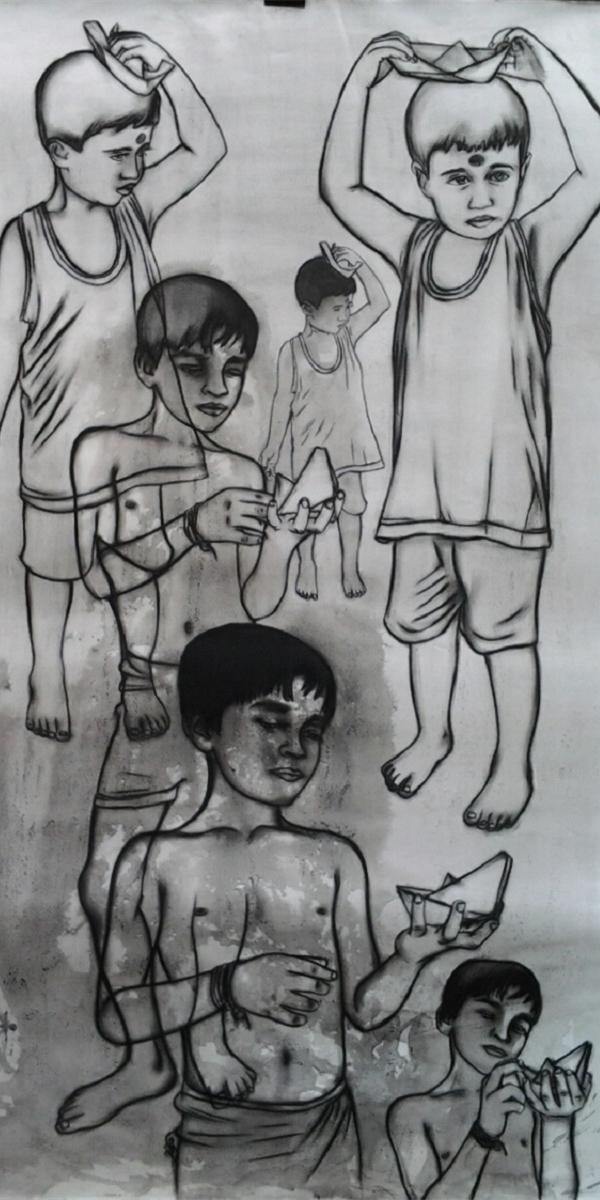 如何画大海里的轮船，如何画大海里的轮船简笔画（儿童节漫画作品）