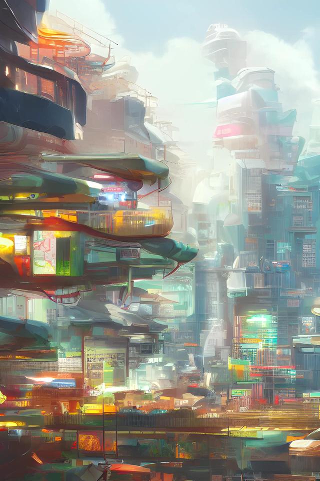 未来世界儿童画，未来世界的儿童画怎么画（看Ai绘画寻找灵感《未来广东》）