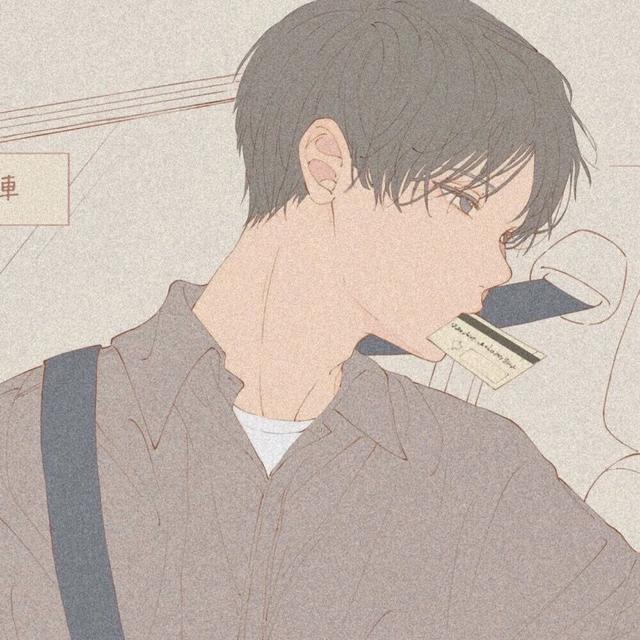 二次元男生头像，二次元丧系男头/黑白微信（有点丧的男生动漫头像）