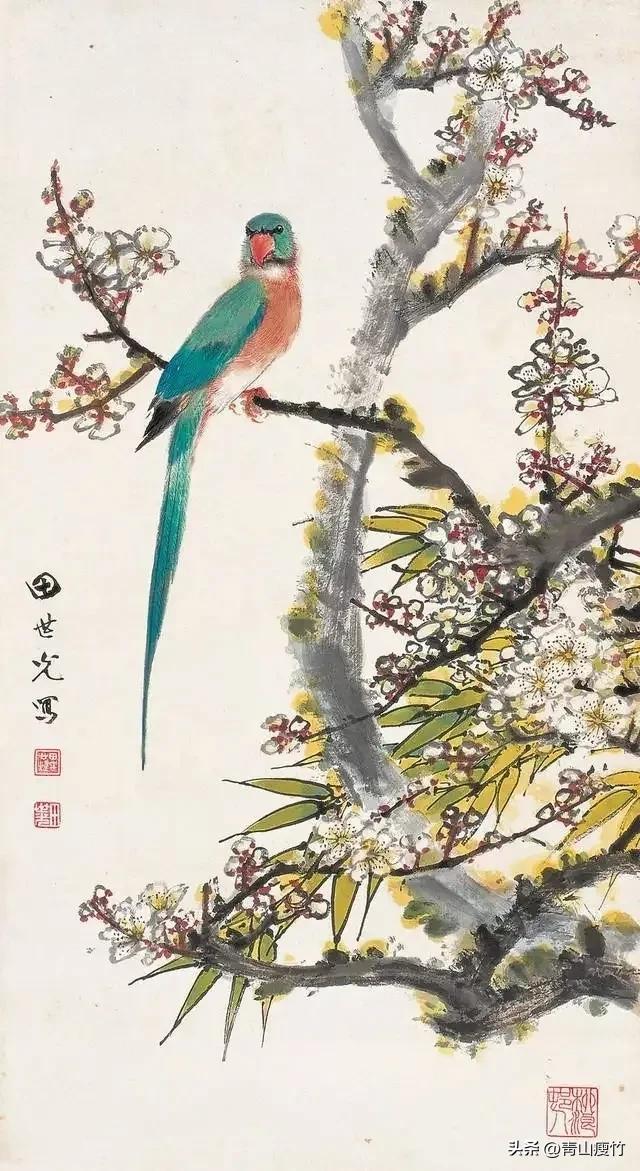 花鸟画作品欣赏，立体横幅小写意花鸟画100幅（精品花鸟画30幅，欣赏）