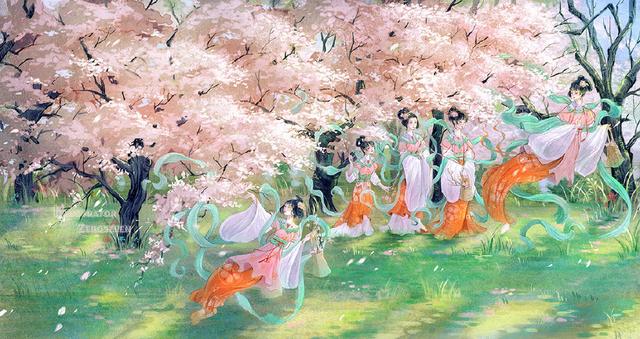 可爱绿色系治愈系插画背景图，微信头像，可爱绿色系治愈系插画背景图|可爱治愈的生活（幸得识卿桃花面）