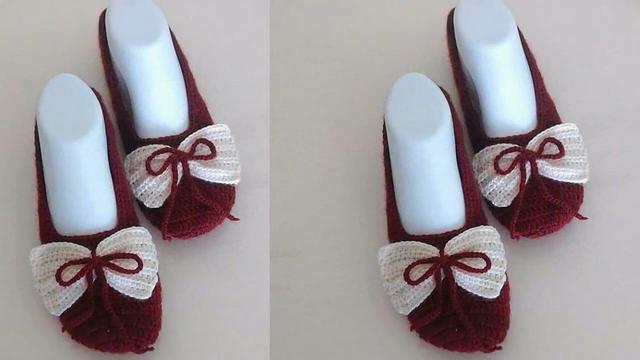 钩鞋子教程从头到尾纯色，像我这样手工钩编一双