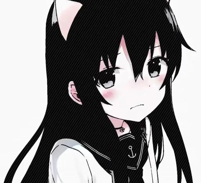 黑白动漫头像女，黑白女漫头像微信（ღ黑白动漫少女头像简直太绝啦ற）