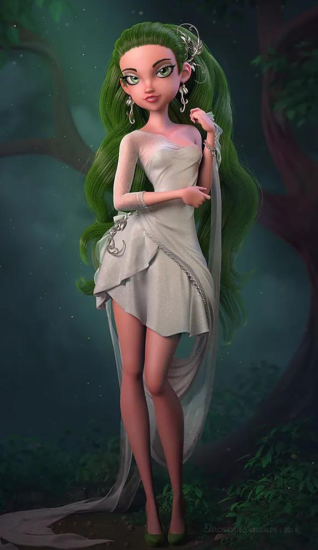 3d女孩图,3d动漫图片古装游戏(可爱与性感并存的3d版小姐姐插画)