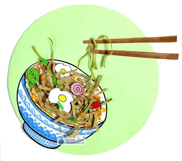 面条简笔画图片，面条怎么画简单又好看（综合创意画--一碗可口的面条）