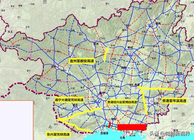 广西交通项目最新规划图，广西新建多条高速路