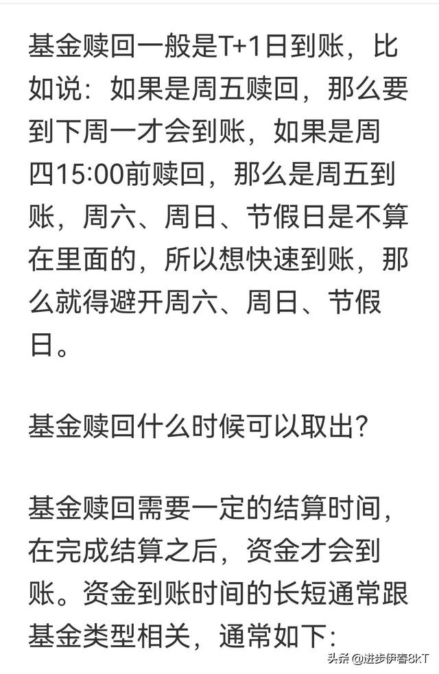 贖回的基金幾天到賬戶，贖回的基金幾天到賬戶里？