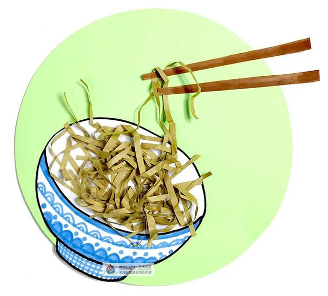 面条简笔画图片，面条怎么画简单又好看（综合创意画--一碗可口的面条）