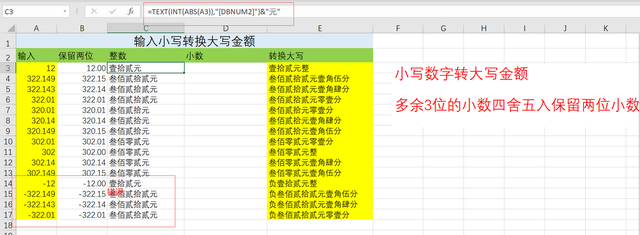 小写金额如何自动转换成大写，怎么将小写金额转换成大写金额显示（EXCEL表格里带小数、负数的数字转换成大写金额）
