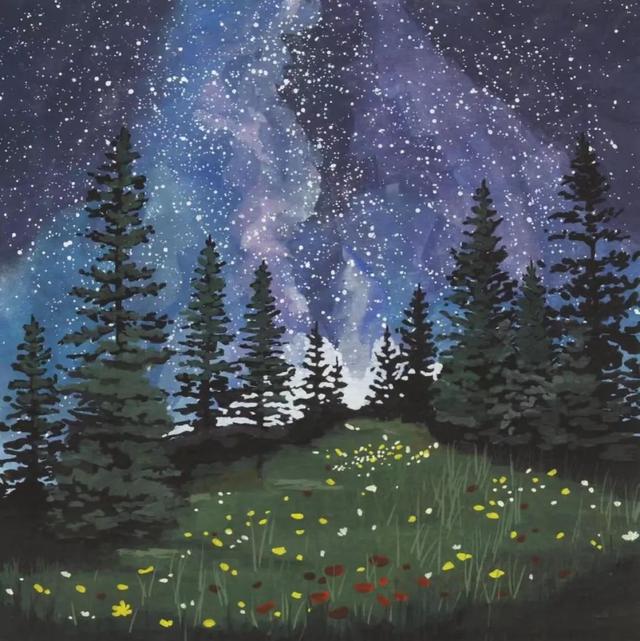 水粉风景写生步骤图，水粉风景画初学者（Akouri）