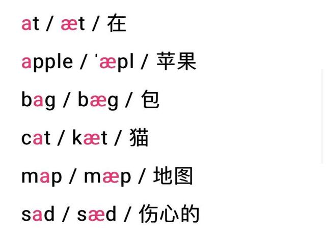  bag怎么读，总结字母a的发音