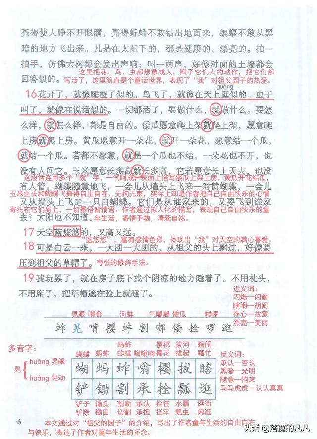 祖父的园子主要内容，祖父的园子主要内容概括100字（第二课《祖父的园子》课堂笔记及重点内容总结）