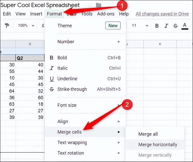合并单元格内容都保留在一个单元格（表格中的单元格）