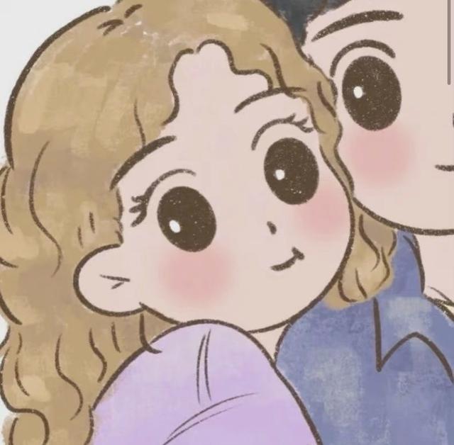 情头漫画 情侣，情侣头像丨一对两张漫画情头微信（插画风漫画风情侣头像）