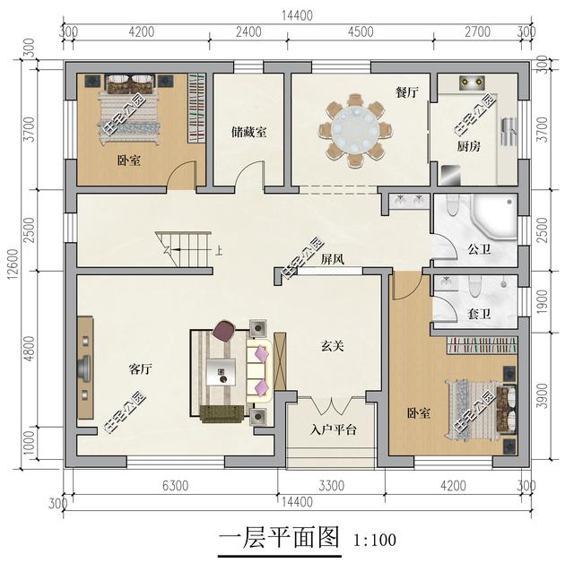 农村别墅怎么建最好看，14×13米二层农村别墅