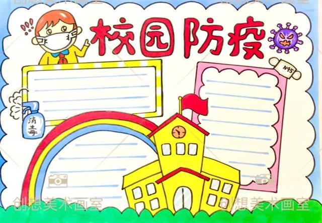 小学生病毒儿童画，儿童画大全之病毒的画法（抗击疫情儿童画手抄报合集）