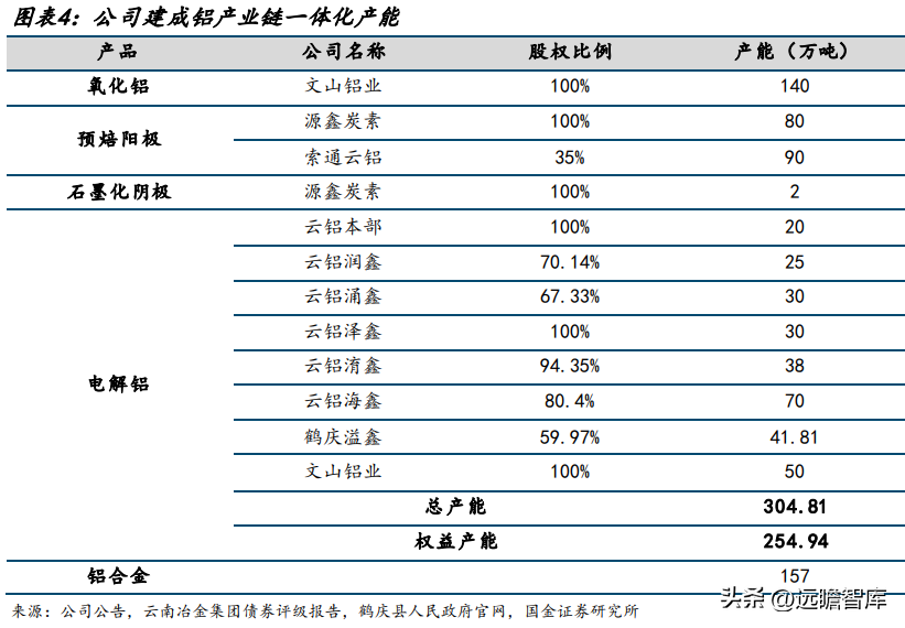 云铝股份有限公司（绿电铝一体化龙头）