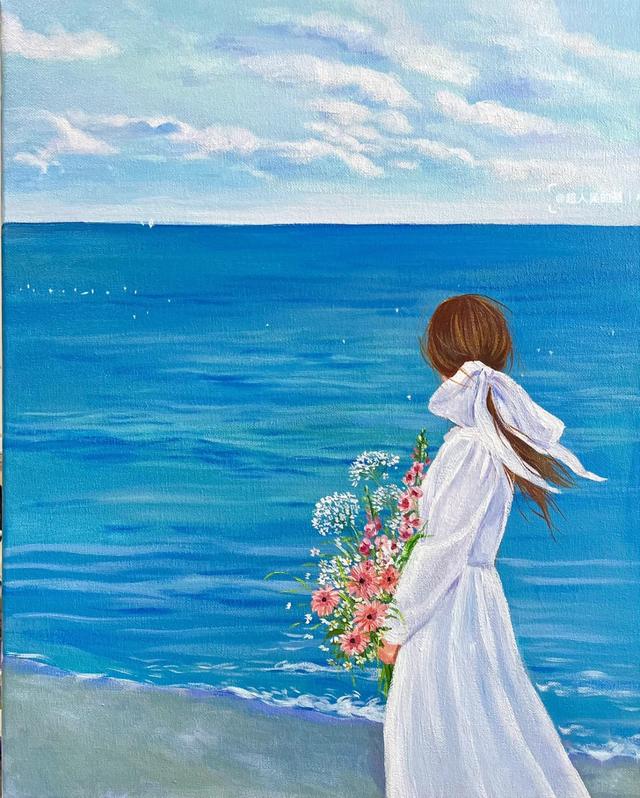 图画头像图片大全，经典绘画女生头像微信（温柔治愈女生插画头像）