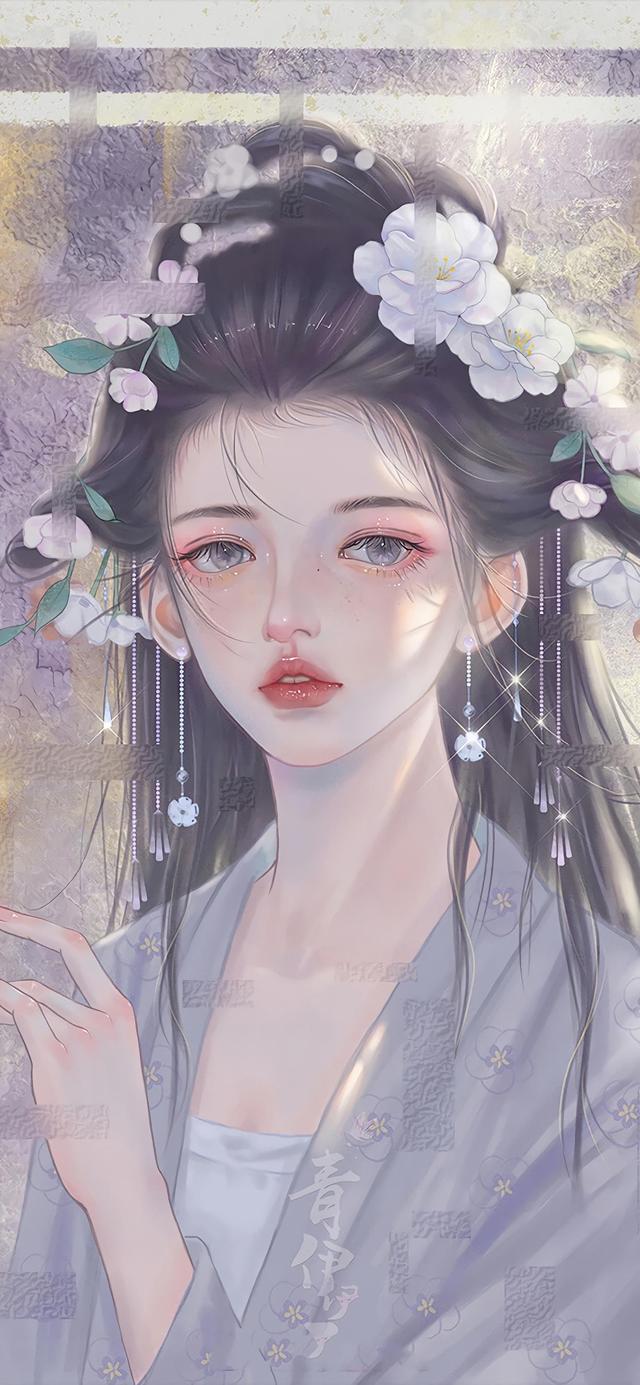 古风美女手绘插画，古风美女手绘插画图片（若有诗书藏于心）