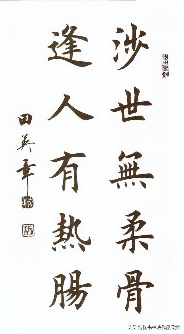 毛笔字作品有哪些，毛笔字作品欣赏图片（田英章毛笔楷书欣赏）