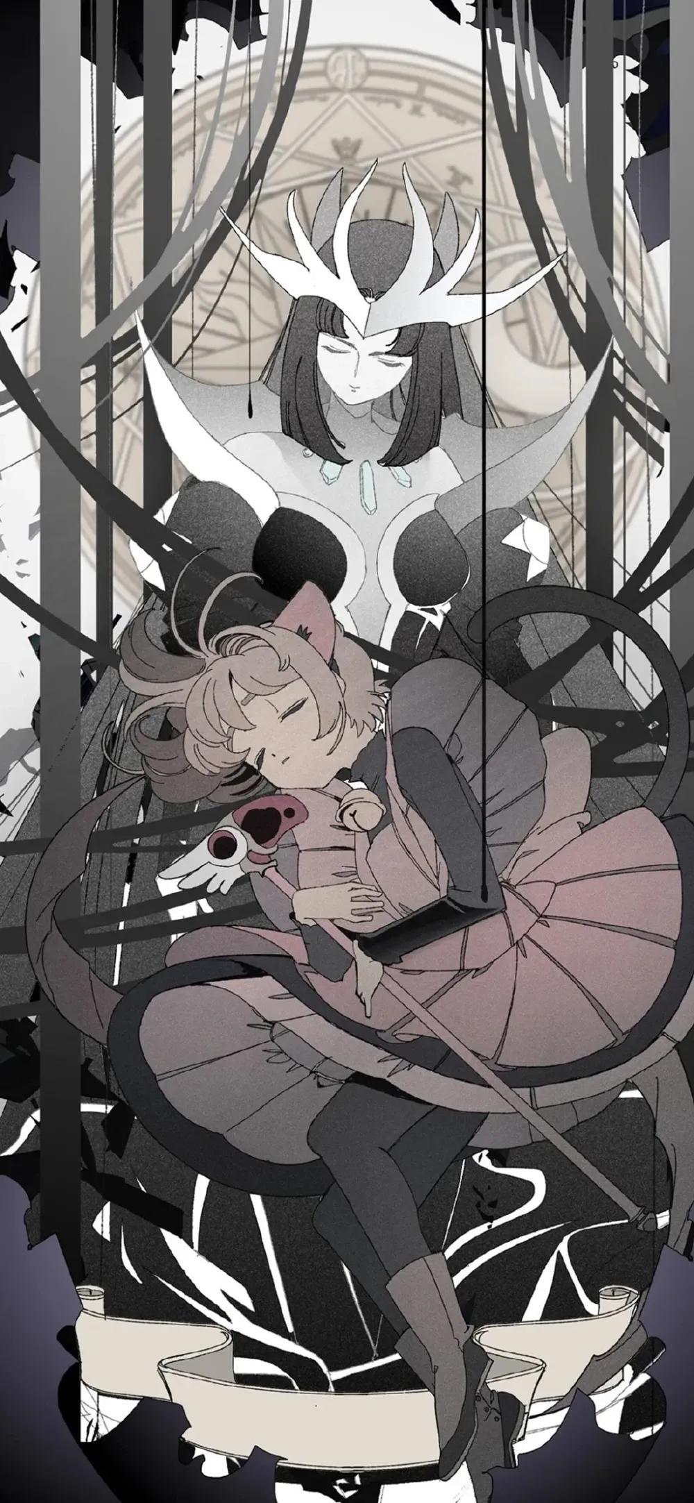 白灏宇:可爱图片/百变小樱/小可/百川赴海千里阔，浪起千丈冲云间，百变小樱小可情侣头像（百变小樱壁纸）