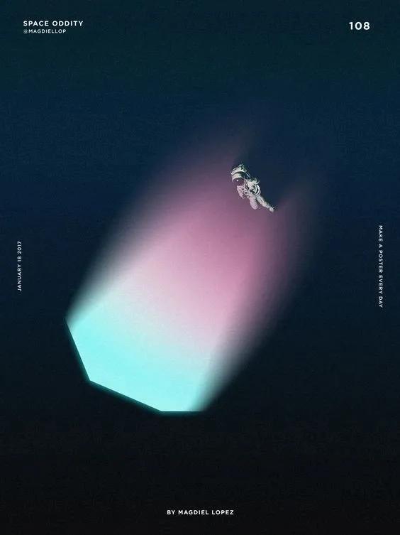 渐变构成图片作业，渐变构成图片设计作业分享展示（画面缺乏层次感）