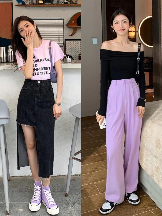 紫色裙子配什么颜色上衣，紫色裙子搭配什么颜色的上衣好看（参考这3种实用搭配公式）