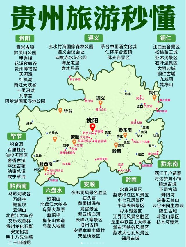 贵州旅游攻略｜贵州全景点地图加超全攻略，小众慢行版线路