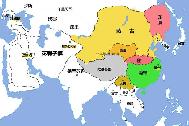 大蒙古帝国最完整的地图，大蒙古国的版图（通过地图了解蒙古帝国的扩张历程）