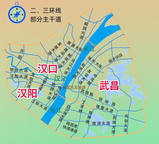 武汉三镇是哪三镇，武汉三镇都是哪三镇（武汉三镇武昌、汉口、汉阳分布图）