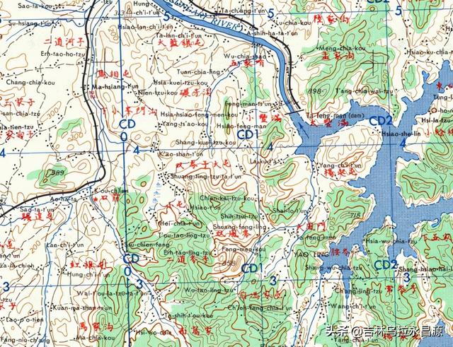 中国吉林省地图，中国吉林省地图全图（美国军方绘制了一份精度较高的中国吉林市地图）