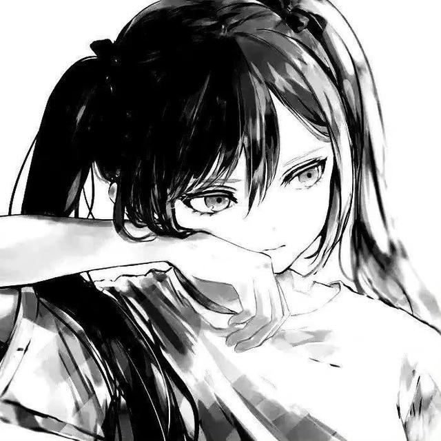 好看的黑白漫头.，微信头像，好看的黑白漫头.（黑白动漫卡通头像）