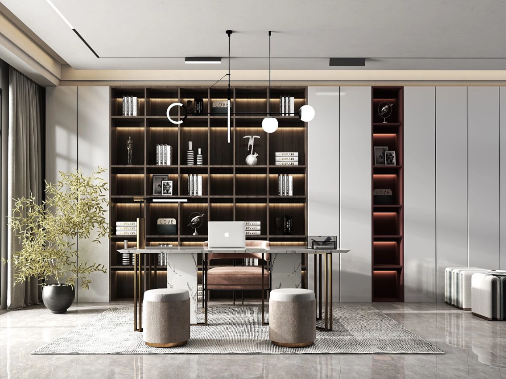 10平方小书房装修风格,10平米书房布置图(超赞的书房装修设计)