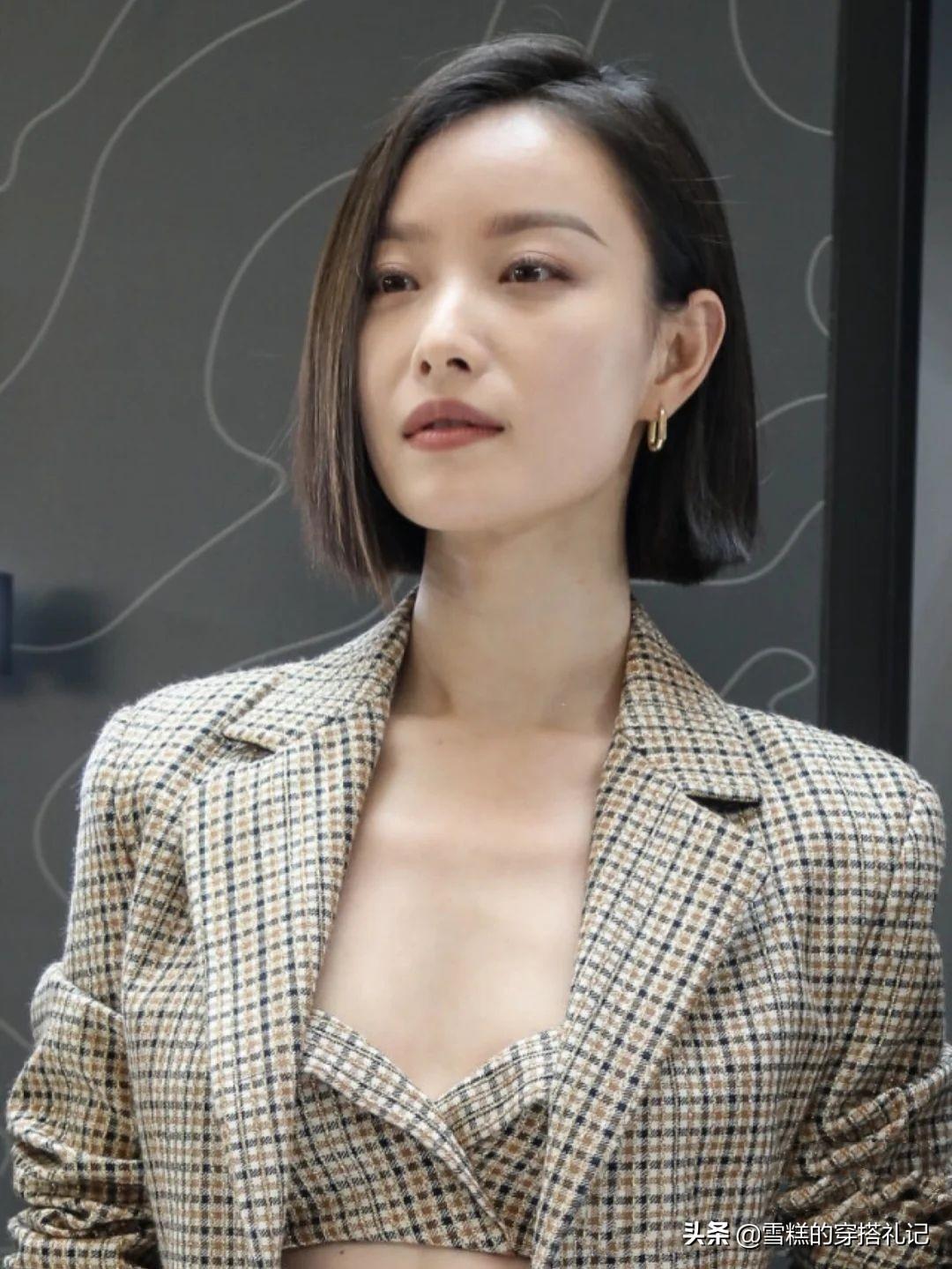 齐刘海齐肩发型(40岁发型女气质中长发) - 贝贝号