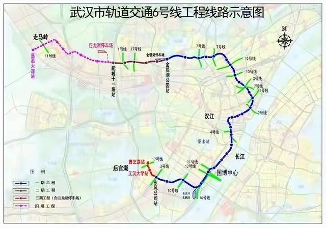 武汉地铁4号线线路图，2021武汉地铁4号线路图（但已被杭州深圳重庆反超）