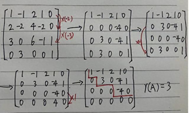 行阶梯形矩阵的特点，机器学习基础知识学习-线性代数初等变换、矩阵的秩、向量组的秩