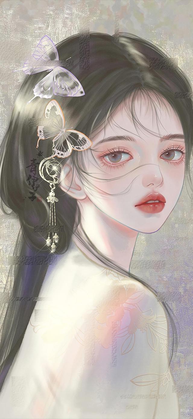 古风美女手绘插画，古风美女手绘插画图片（若有诗书藏于心）