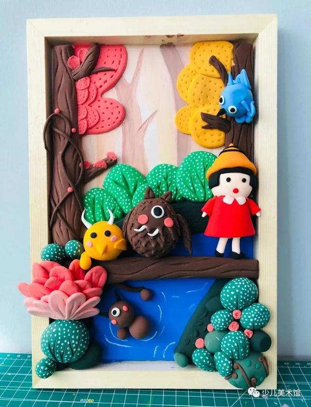 儿童diy手工画6-8岁，让孩子爱上黏土手工制作教程