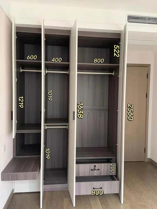 衣柜挂衣杆安装尺寸,壁柜挂衣杆安装尺寸(全屋定制衣柜的思路—2分钟